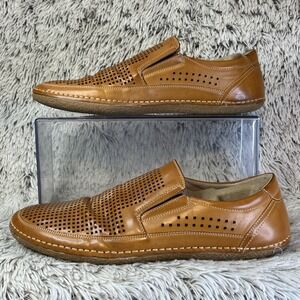 Stacy Adam's Northshore Perforated Genuine Leather Lined Casual Loafer Size 14